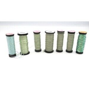 Kreinik Metallic Thread Green Hues # Braid 7x10M